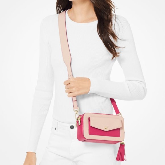 🎁Michael Kors Small Two-Tone Pebbled Leather - Picture 2 of 5